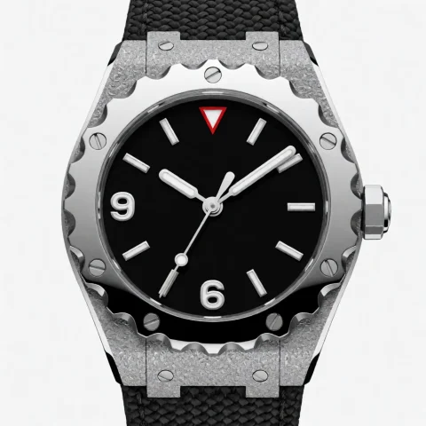A Photo Of A High End Watch That Features A 40mm Diameter By... — Stable Diffusion AI Prompt: a photo of a high end watch that features a 40mm diameter by 17mm thick case, 30...