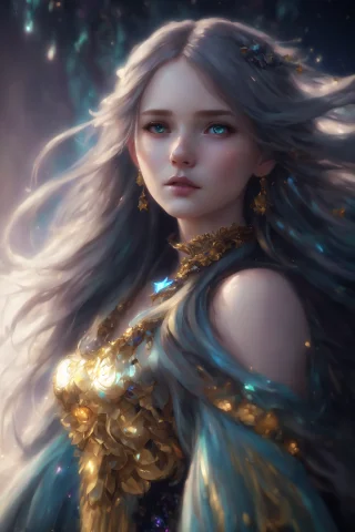 Dark Dim Dramatic Atmosphere 8k Portrait Aurora, Girl With S... — Stable Diffusion AI Prompt: (dark dim dramatic atmosphere)+ 8k portrait aurora, girl with super long hair, h...
