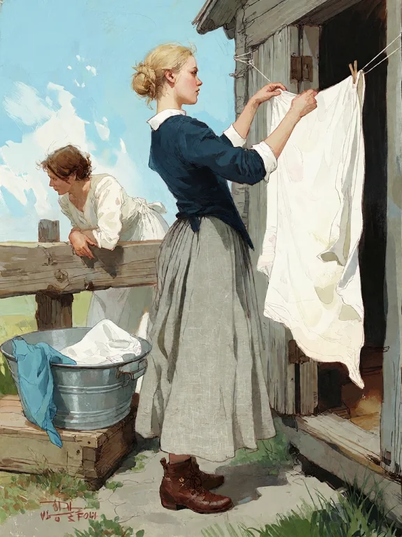 Bradhamel Art Style. A Realistic Painting Of A Young Woman W...