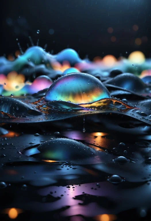 Ral-rndrps, Landscape Of A Futuristic Drops, At Blue Hour, F...