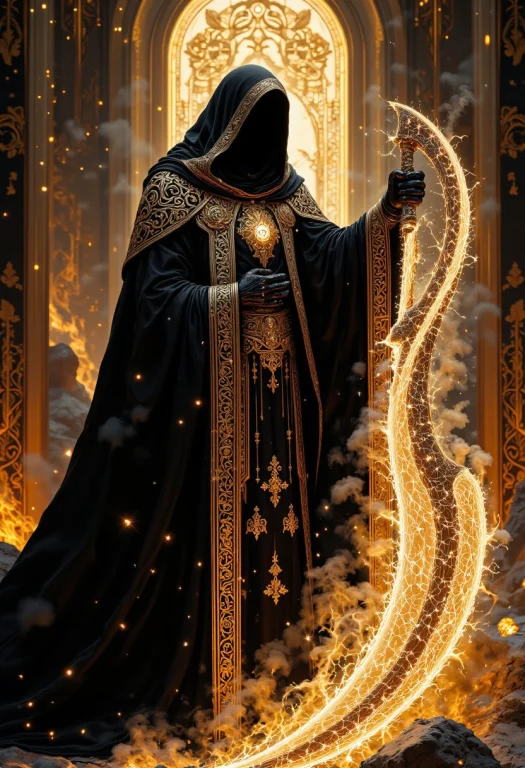 Breathtaking Detailed Soft Painting Of A Grim Reaper In Thic...