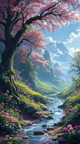 Combine To Make One Beautiful Unique Scene — FLUX AI Prompt: combine to make one beautiful unique scene