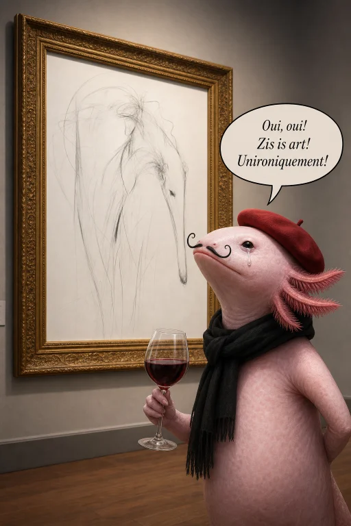 Photo From Inside Of An Art Gallery. There Is A Big Painting...