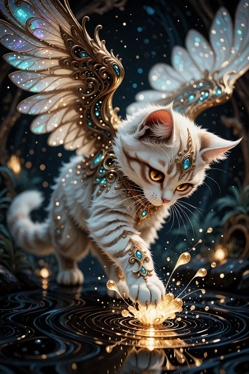 A Cinematic Digital Fantasy Painting Of A Celestial White Ki...