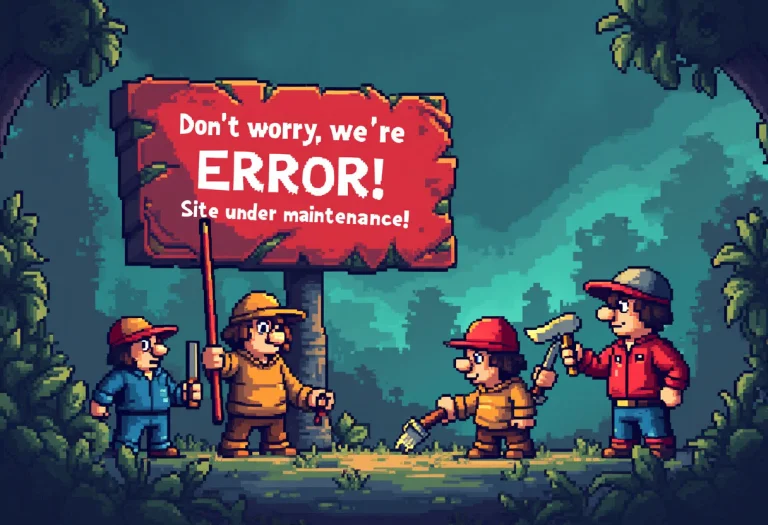 Pixelated Game World A Retro Pixelated Game World With Chara...