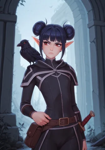 Official Art, Masterpiece, Best Quality, Personalami, Assass... — Stable Diffusion AI Prompt: official art, masterpiece, best quality, personal_ami, assassin, elf, short girl...