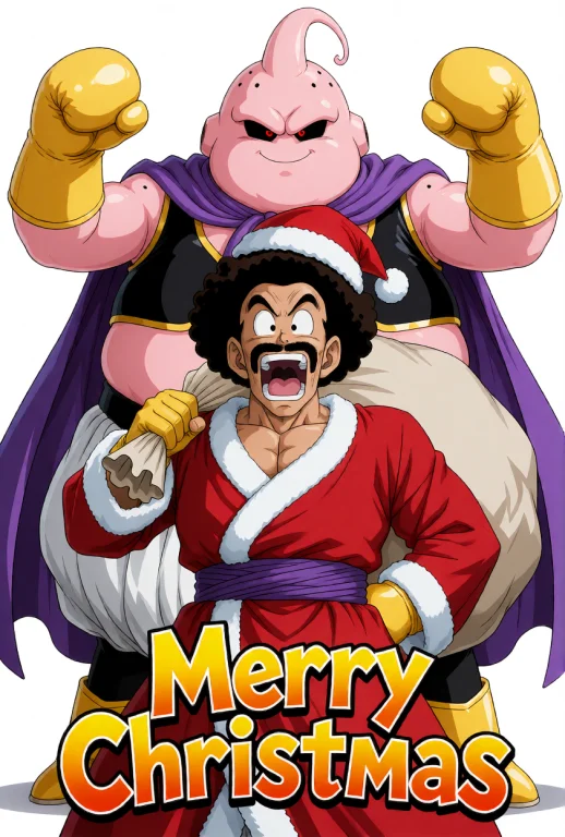 Mr. Satan From Dragon Ball Z And Majin Buu From Dragon Ball...