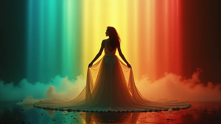 Hyperrealistic Photograph Of A Silhouetted Female Figure, Ba...