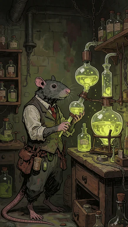 35. Anthropomorphic Rat Apothecary, Victorian Sewer Laborato...