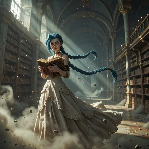 Masterpiece, Highres, Full Body, 1girl... Character Jinx...... — Stable Diffusion AI Prompt: Masterpiece, Highres, Full body, 1girl... Character: Jinx... Pose: Standing alon...