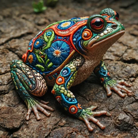 H0rr0rstyl3, Digital Art Images, Beautiful, Fantasy, Toad Ra... — SDXL AI Prompt: h0rr0rstyl3, digital art images, beautiful, (((fantasy, toad ral-embroideredpatc...