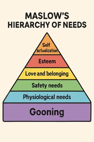 Maslows Hierarchy Of Needs With The Addition Of Gooning — Stable Diffusion AI Prompt: Maslow's hierarchy of needs with the addition of gooning