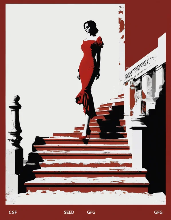 Red And White Silhouette Style, Gothic, Steps,schedule Type...