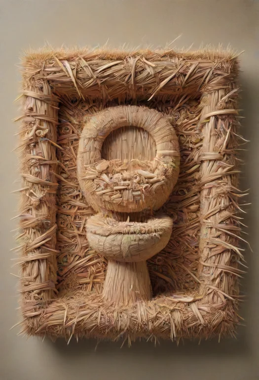 Made Of Straw Thread, A Surreal Photograph Of A Rustic Toile...