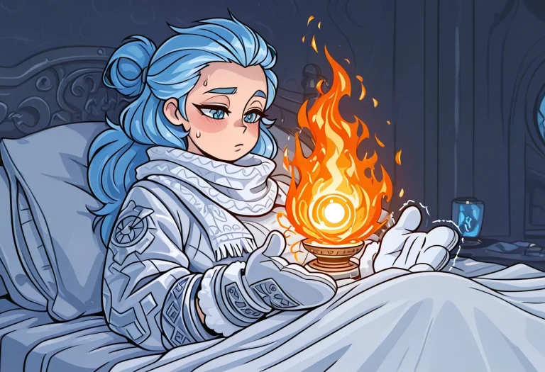 Vector Art, Flat Colors She Is A Blue Haired Maid Thick Lash...