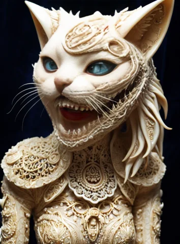 Teeth, Lorateef-morph-sdxl0.85 Toothy, Catgirl Madeofteef1.4... — SDXL AI Prompt: teeth, toothy, (catgirl made_of_teef:1.4),(masterpiece:1.2), ivory filigree, si...