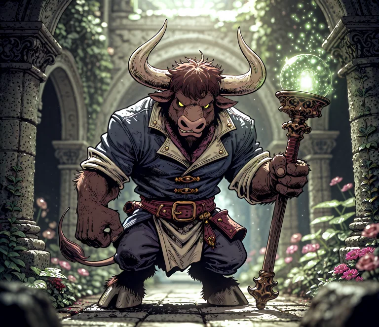 Jojocomic, Hkmagic, A Minotaur Guarding A Labyrinth.