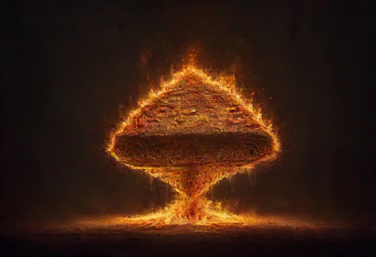 Flame Style, A Main Battle Tank Firing A Giant Glowing Pizza...