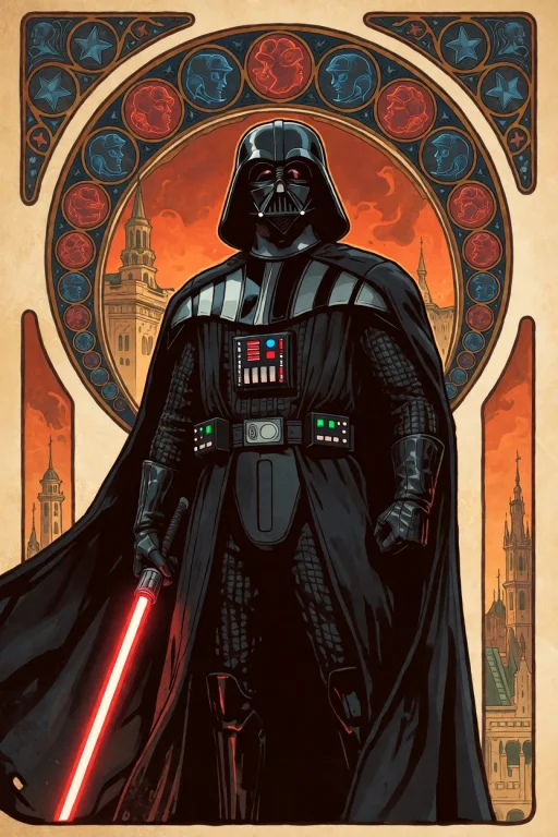 Art-nouveau Darth Vader