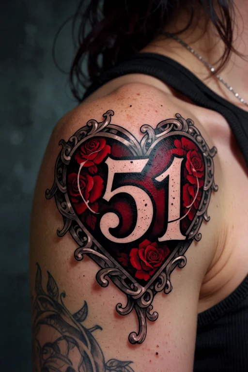 , A Heart 51 Tattoo On Left Shoulder, Darcy Is... Darcy. She...
