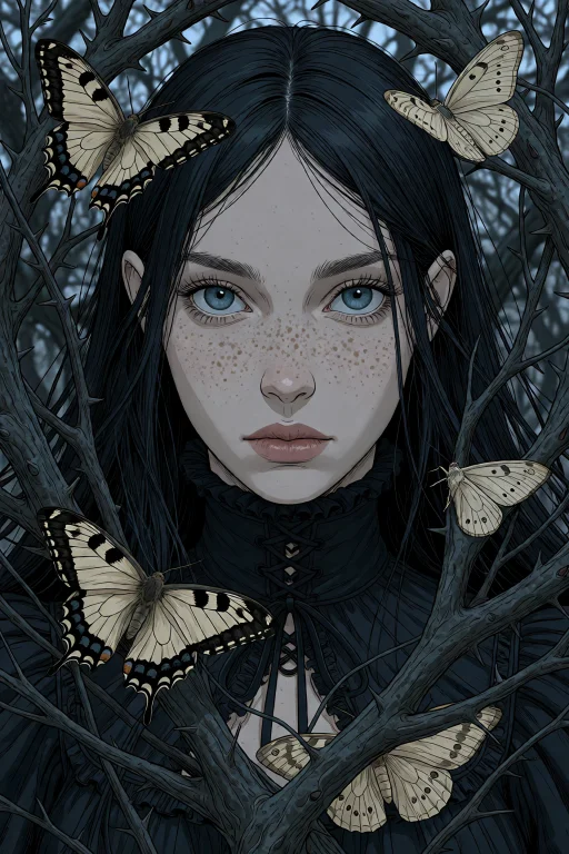 Gr4venbloom, Close-up Portrait Of A Beautiful Woman With Lon...