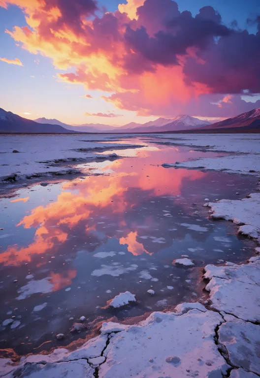 Nature, Empty High-altitude Salt Flats On The Tibetan Platea...