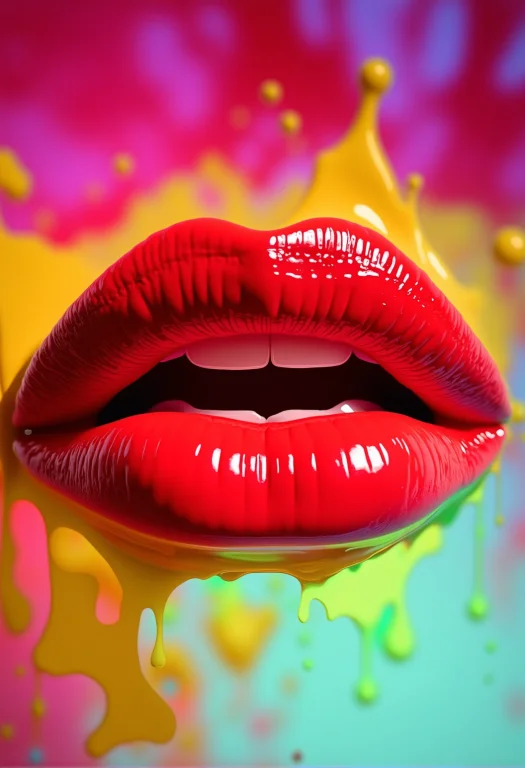 Bv-colpaidri. A High-resolution Image Of A Womans Lips, Pain...