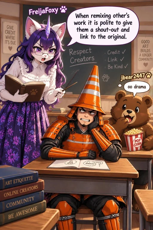 Have Image One With The Username Freijafoxy Above Her Head B...
