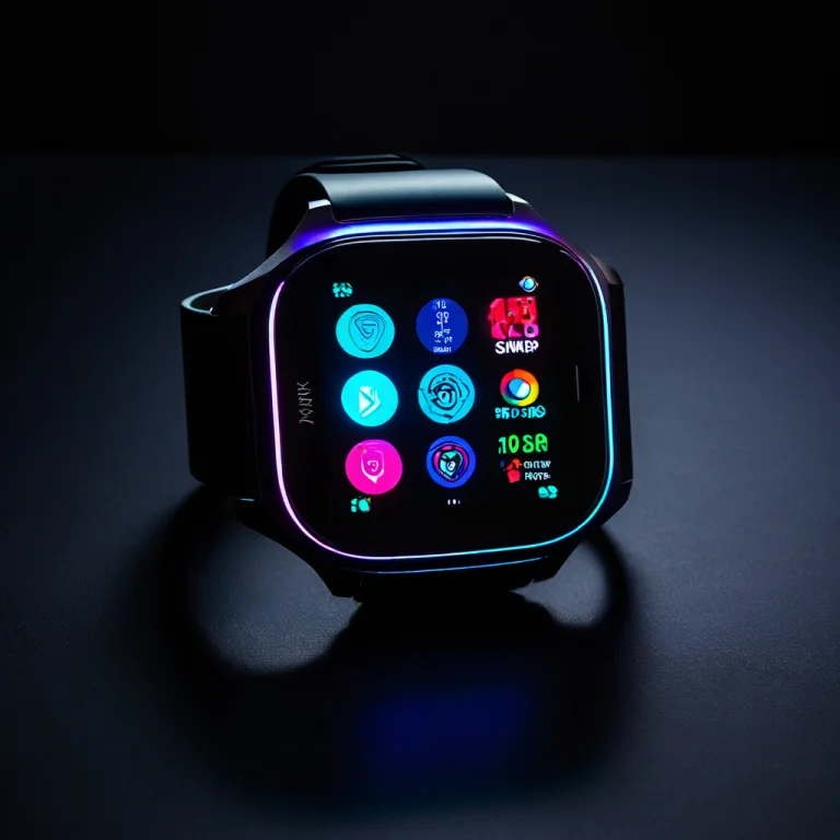 Loratechdarkrgbledv10.80, Techrgbled, A Smartwatch On A Dark...