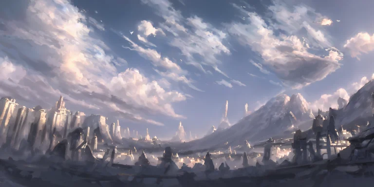 Masterpiece, 1boy, A Beautiful Scifi Sky Among The Clouds In...