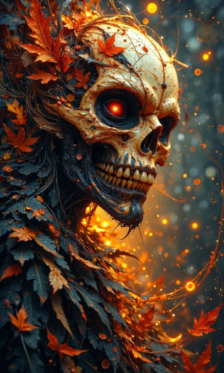 Masterpiece, Hyper Realism, Creepy Eerie Jack-o-lantern Pump...