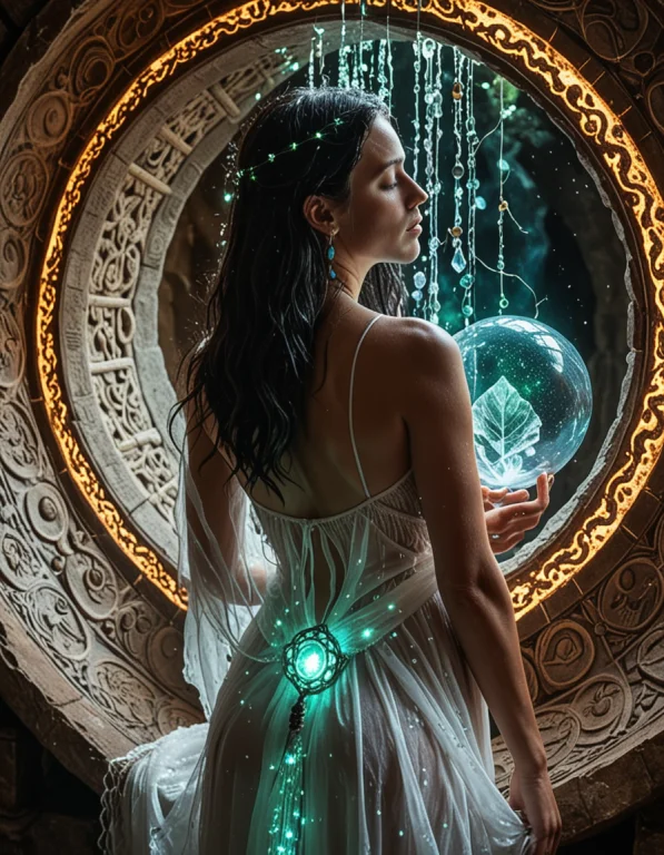 Photorealistic1.3, Raw Photo, The Oracle, Statuesque Woman W...
