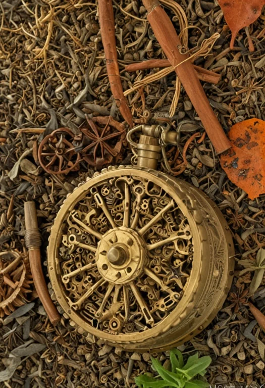 An Intricate Steampunk-style Clockwork Machine With Gears, P...