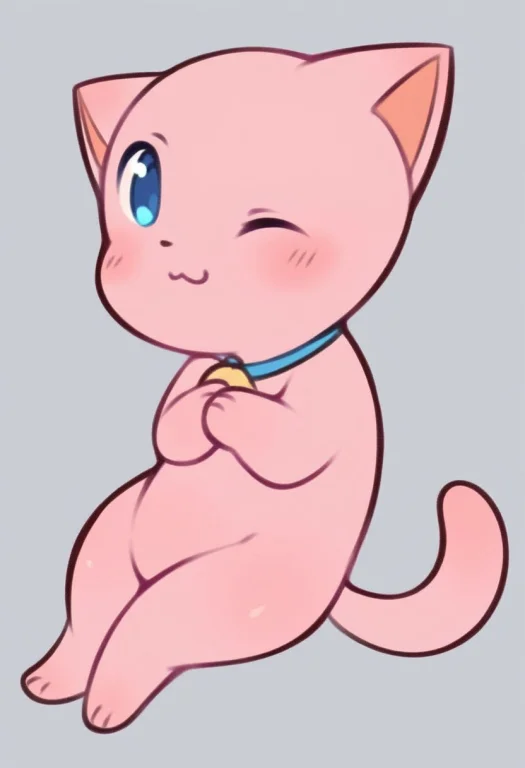A Small Smart Cute Cat Sitting