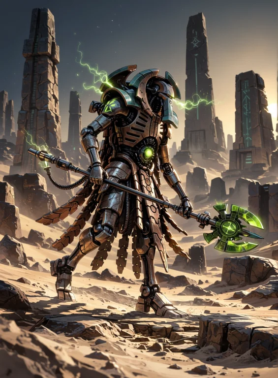 Necroncryptek, A Solitary Slender Alien Machine Technologist...