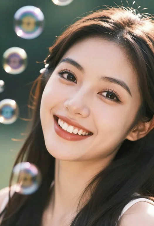 Close-up Portrait Of Dgirlsmodel1zit, Smiling With Upper Tee...