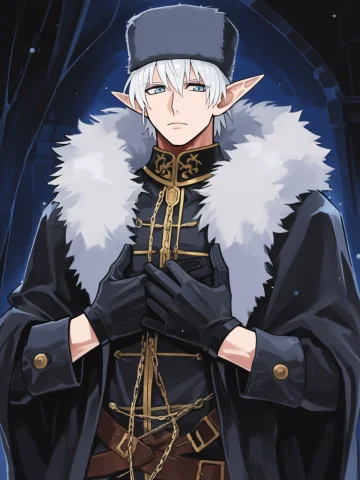 Anime Boy Portrait Prompt — Stable Diffusion AI Prompt: IllusP0s, lazypos, 1boy, fur hat, y2k fashion, vkey, 2000s (style), white hair,...