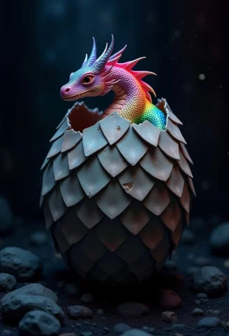 Create A 16k Resolution, Highly Detailed And Realistic Scale... — FLUX AI Prompt: create a 16k resolution, highly detailed and realistic scaley dragon egg, the to...