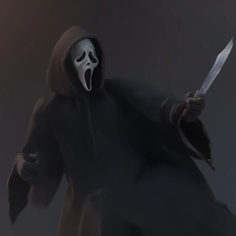 Ghostface, Solo, Hooded Cloak, Black Gloves, Holding Knife,
