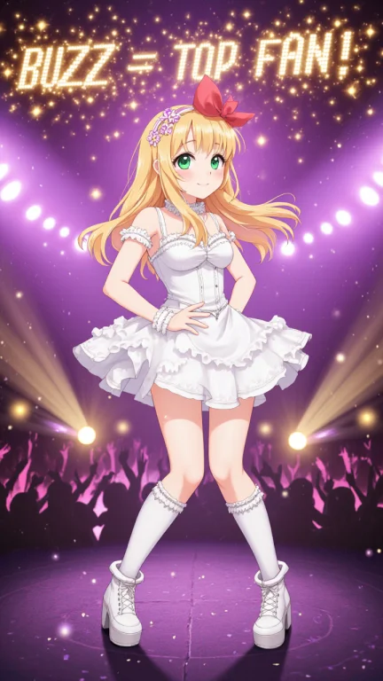 Blonde Anime Idol With Green Eyes, Starts With Buzz Top Fan...