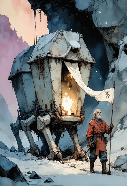 Bradhamel Art Style, Dark Fantasy Style Illustration. A Proc...