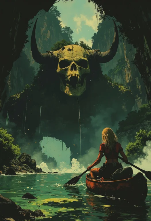 In The Style Of Cksc, A Female Jungle Explorer, Blonde Hair,...