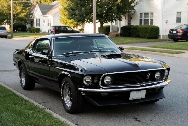 Boss429. A Realistic Photograph Of A Classic 1969 Ford Musta...