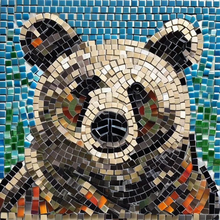 Bear Mosaic Art