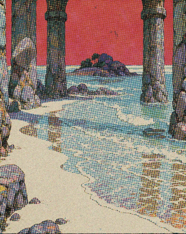 Yfgmooby Style A Tropical Beach Scene Rendered As A Classica...