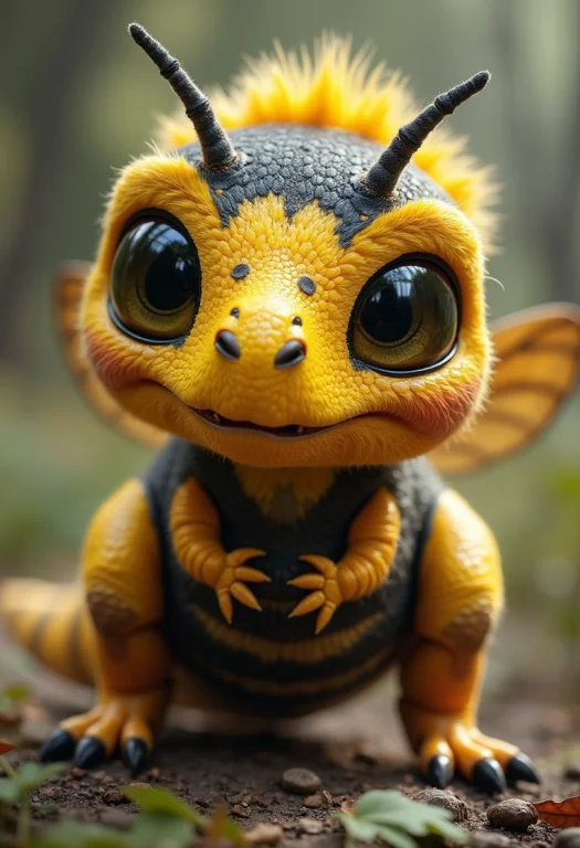 Envision A Cute Chimera, Bee-rex. An Uncanny Blend Of A Bee...
