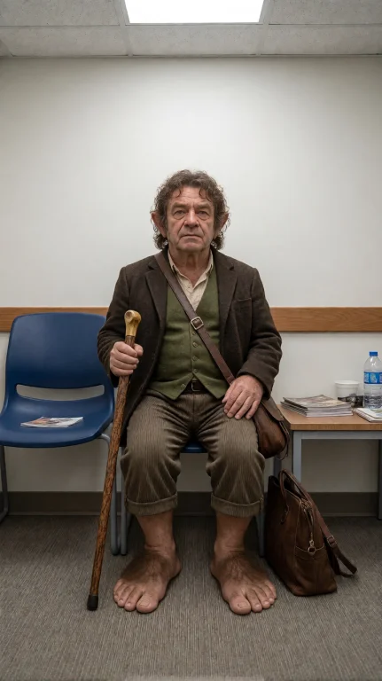 Hbbt Halfling Man, Three-quarter From Mid-thigh Up, Straight...