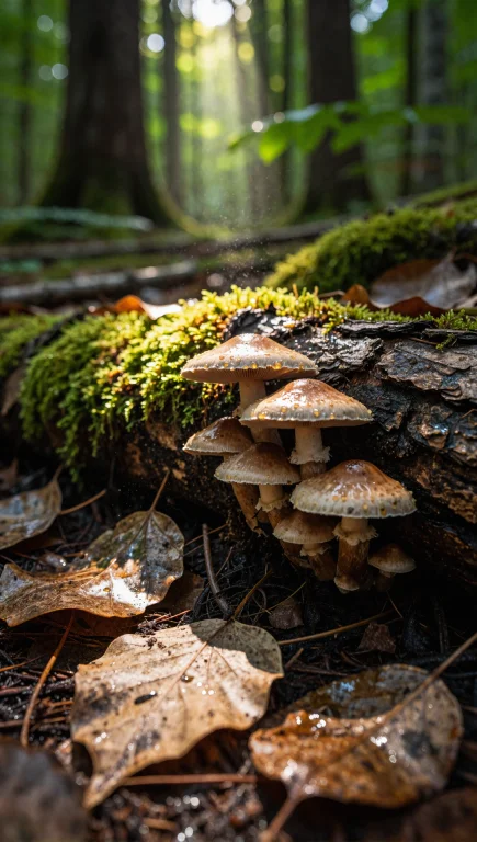 Ultra-detailed Forest Floor Close-up In A Shaded Old-growth...