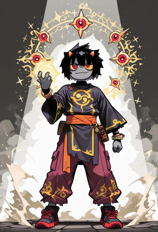 Horikoshistyle, Karkat Vantas, Solo, 2d, 1boy, Red Eyes, Yel...