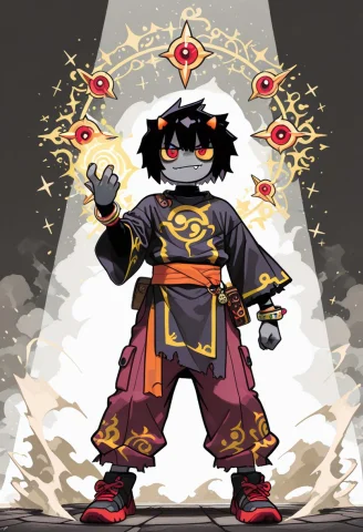 Horikoshistyle, Karkat Vantas, Solo, 2d, 1boy, Red Eyes, Yel... — Stable Diffusion AI Prompt: horikoshistyle, Karkat Vantas, solo, 2D, 1boy, red eyes, yellow sclera, dynamic...